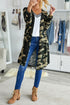 Print Colorblock Long Cardigan